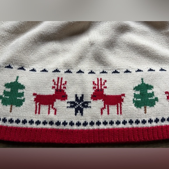 New Hanna Andersson Christmas/Holiday Knit Sweater Dress In Ivory/Dear Deer 2T - Picture 11 of 11